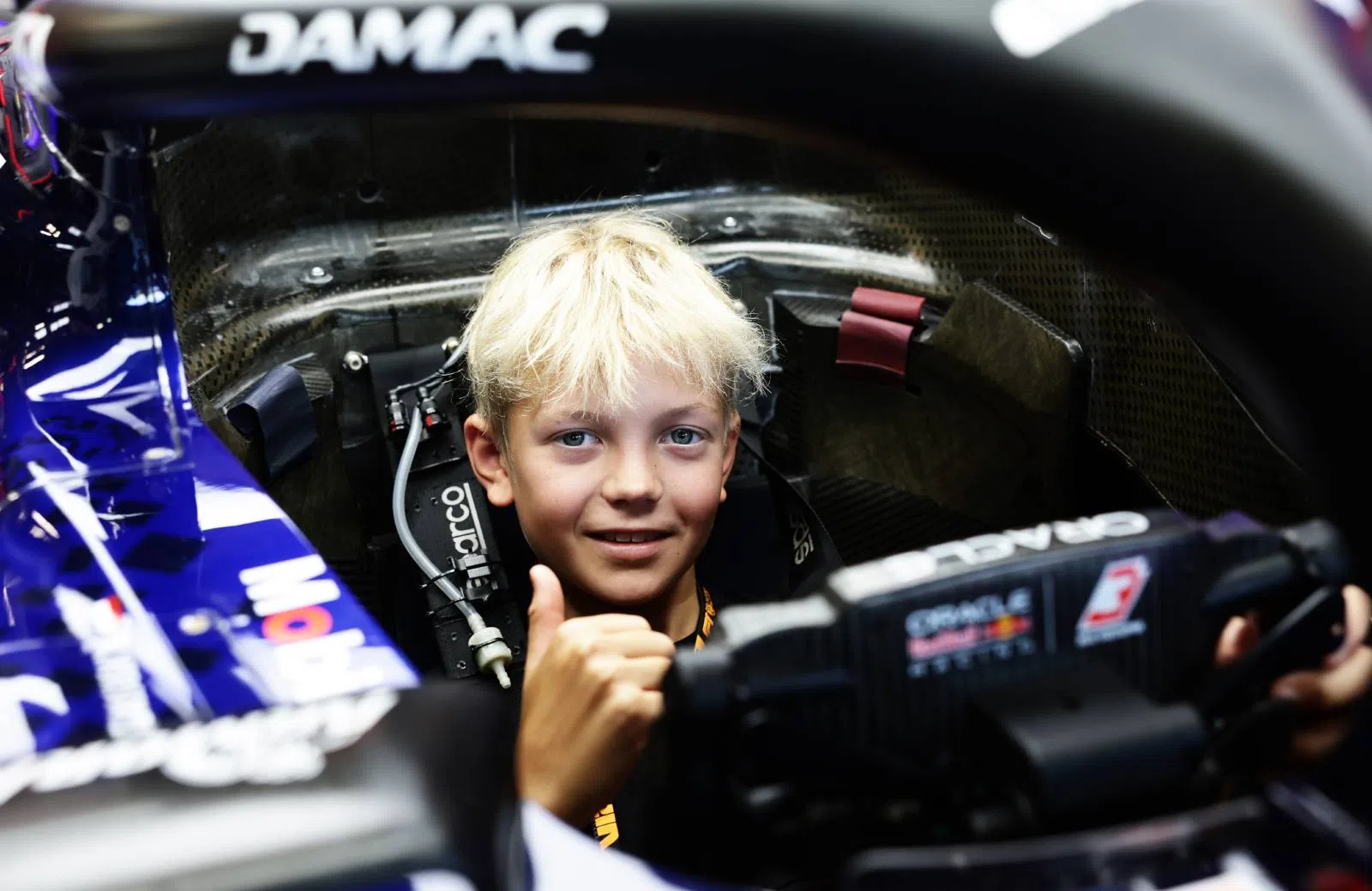 11-jarige zoon van ex-F1-kampioen is nu een teamgenoot van Max Verstappen