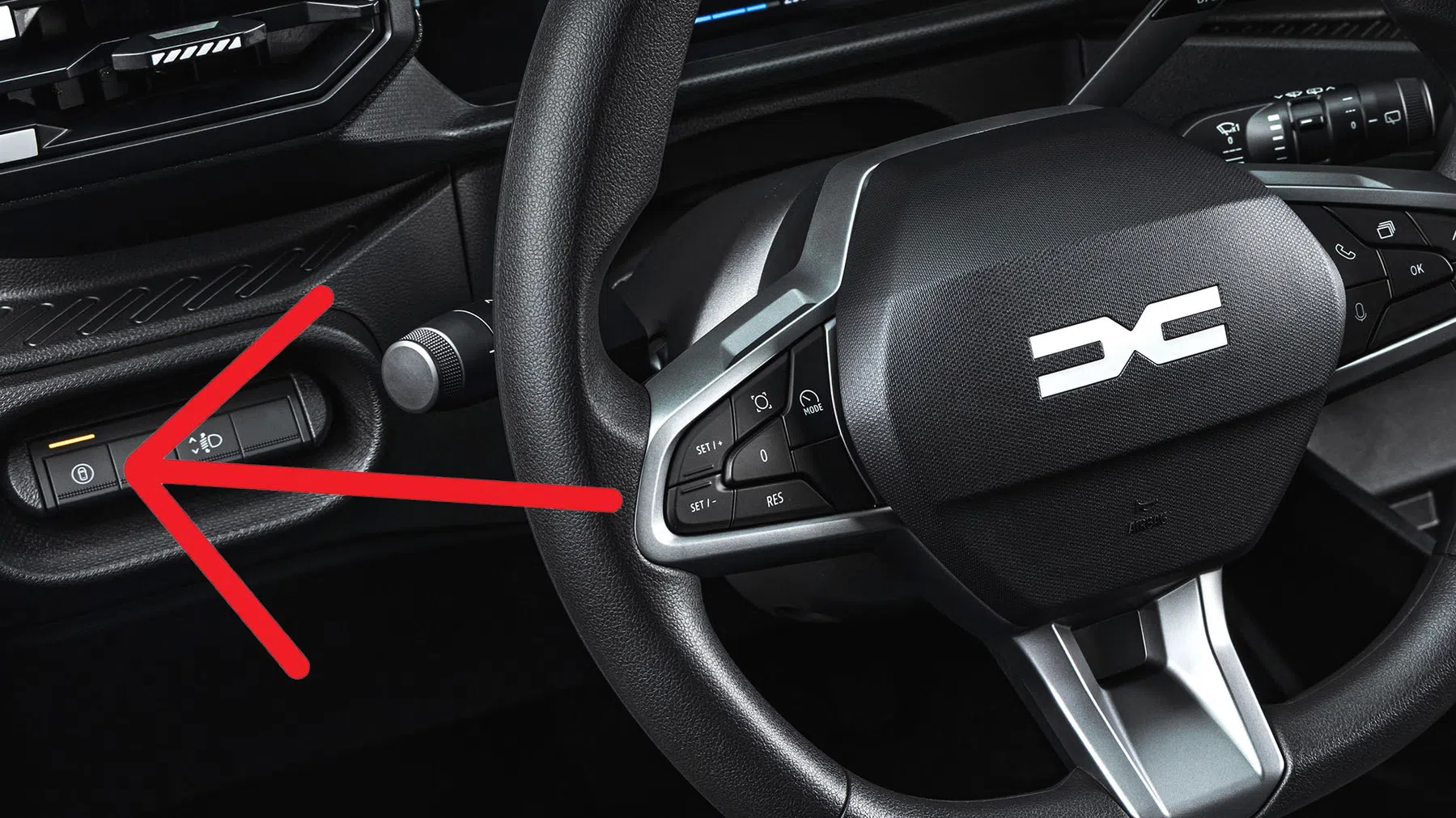 Dit is de meest gebruikte knop in elke Dacia en dat komt door de EU