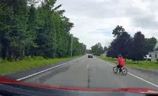 Fietser denkt: ik ben alleen op de wereld